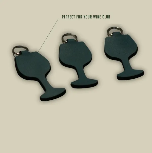 Wine Glass Key Tags